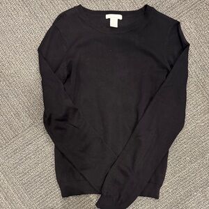 H&M Women's Black Crew Neck Sweater